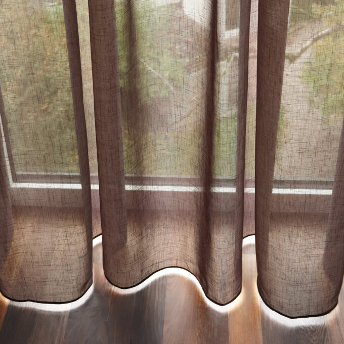 Tagesvorhang LYNA (Leinenoptik, farbig)
